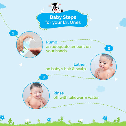 MAMAEARTH Baby Milky Soft Shampoo 13.53 Fl Oz (400ml) | with Oats Milk & Calendula