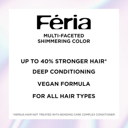L'Oreal Paris Feria Multi-Faceted Shimmering Permanent Hair Color, 100 Pure Diamond (Very Light Natural Blonde), Pack of 1 Hair Dye Kit