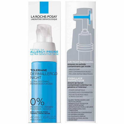 La Roche-Posay Toleriane Dermallergo Night Cream with Vitamin E 1.35oz