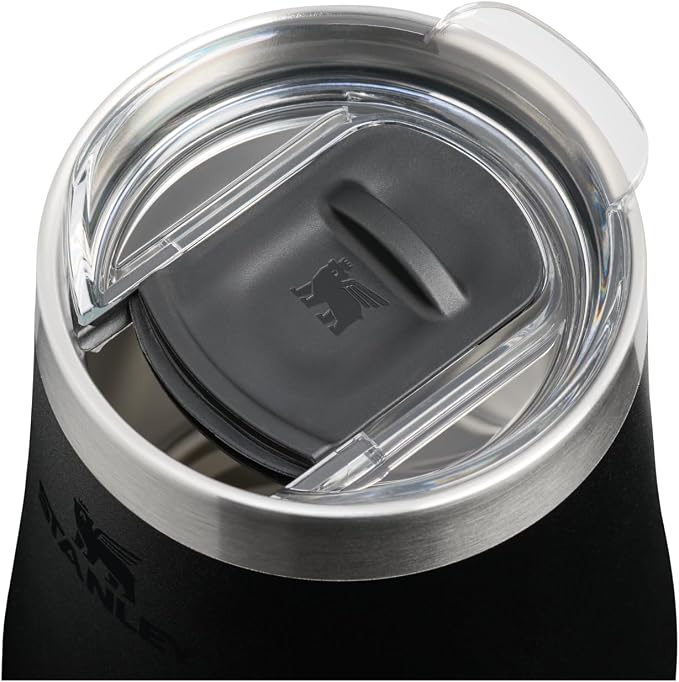 STANLEY Reserve Wine Tumbler | 11 oz Stainless Steel Travel Mug For Wine, Cocktails, Soda | Keeps Drinks Cold for Hours | BPA-Free | Black 2.0