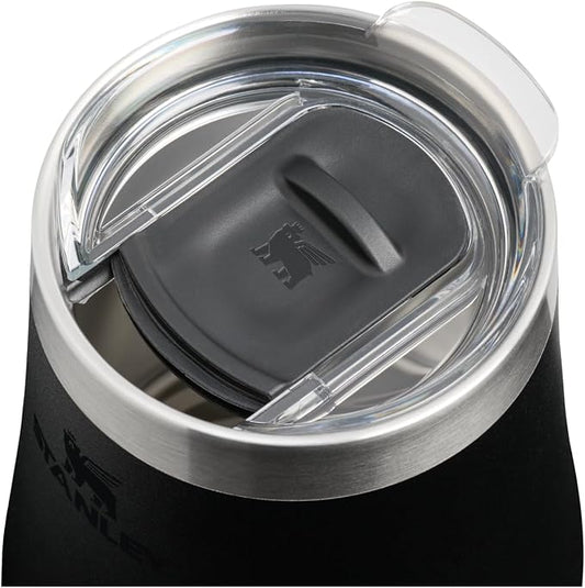STANLEY Reserve Wine Tumbler | 11 oz Stainless Steel Travel Mug For Wine, Cocktails, Soda | Keeps Drinks Cold for Hours | BPA-Free | Black 2.0