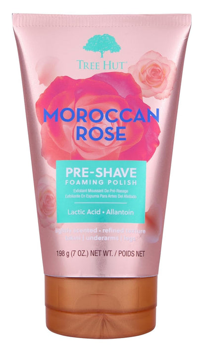 Tree Hut Moroccan Rose Shave Prep Polish, Gently Soothe & Prep Skin, Exfoliating Shave Essential, 7 fl oz.