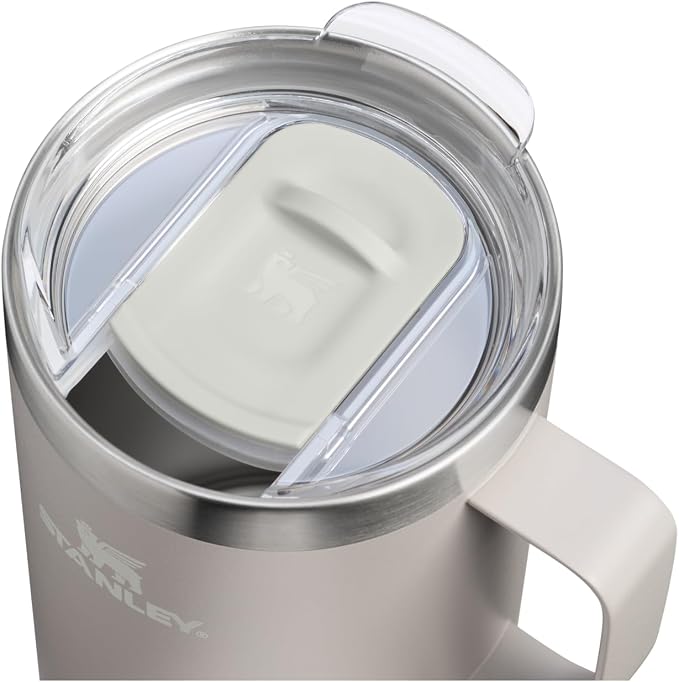 STANLEY Everyday Camp Mug 24oz | Drink Through Lid | Cup for Coffee, Tea and Drinks | Insulated Stainless Steel Coffee Mug | BPA-Free | Ash