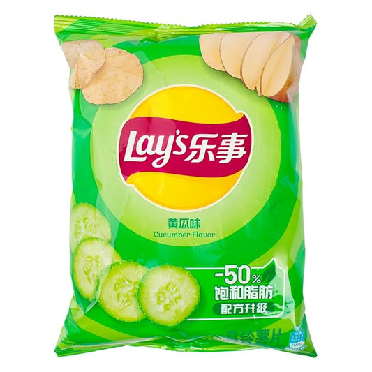 Lays, Potato Chips Cucumber Flavor, 2.47 Ounce