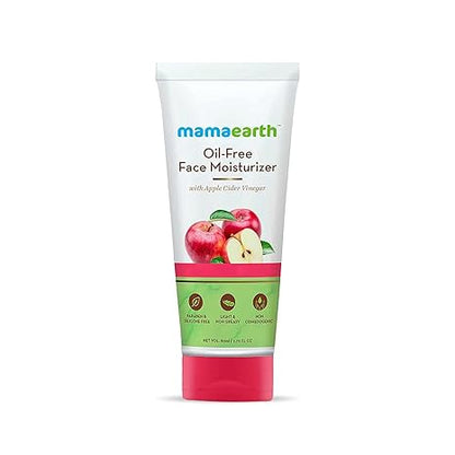 Mamaearth Oil-Free Face Moisturizer for Oily, Acne-Prone Skin | Prevents Acne & Pimples | Reduces Breakouts | Gives Non-Greasy Long Lasting Hydration | 2.71 Fl Oz/80 ml | with Apple Cider Vinegar