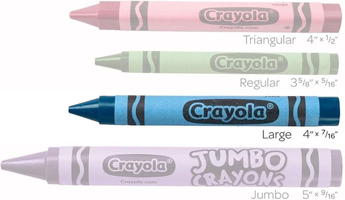 Crayola Ultra Clean Washable Large Crayons, Bulk School Supplies, 12 Packs of 16 Count