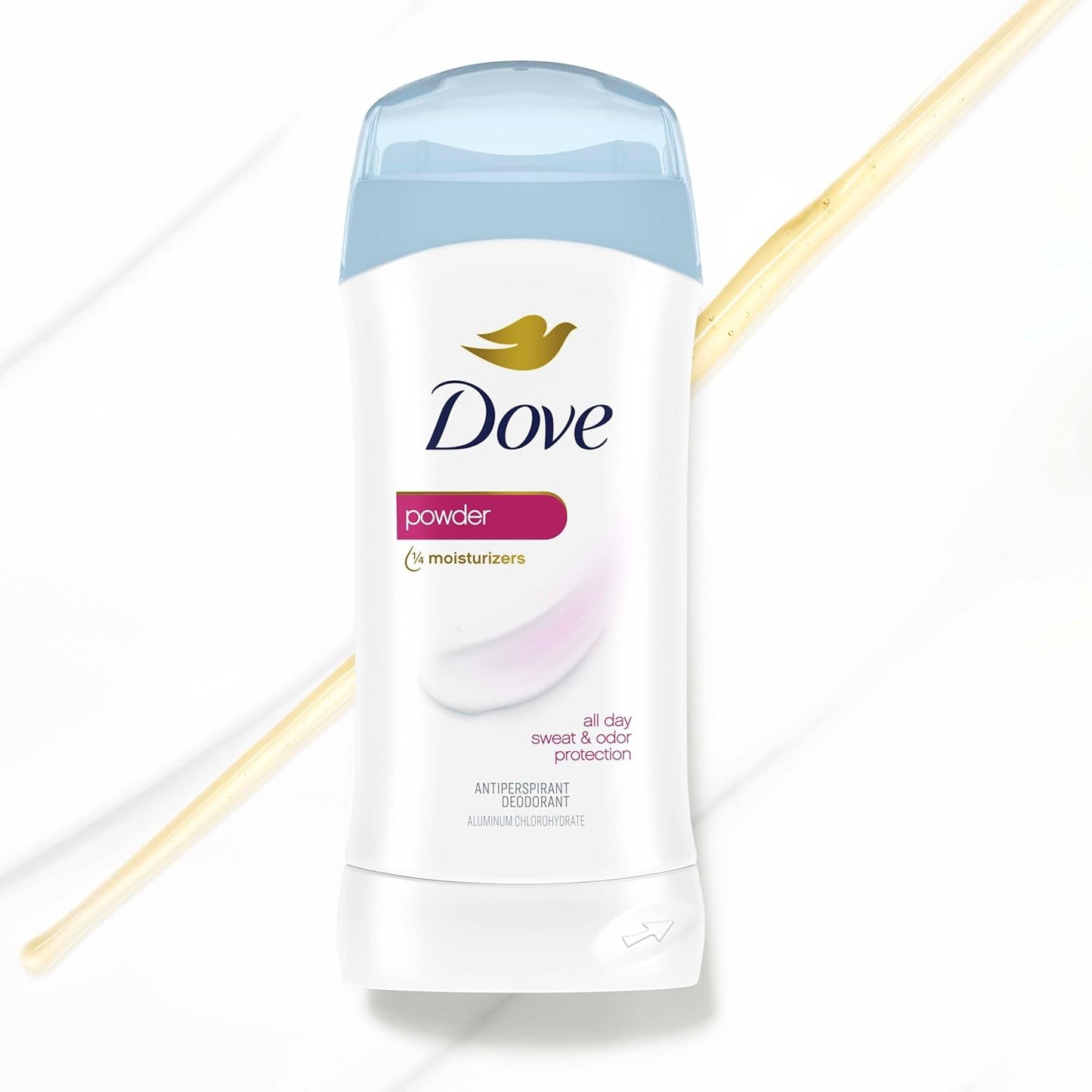Dove Antiperspirant Invisible Solid, Scent: Powder, Size: 2.6 oz (2 Pack)