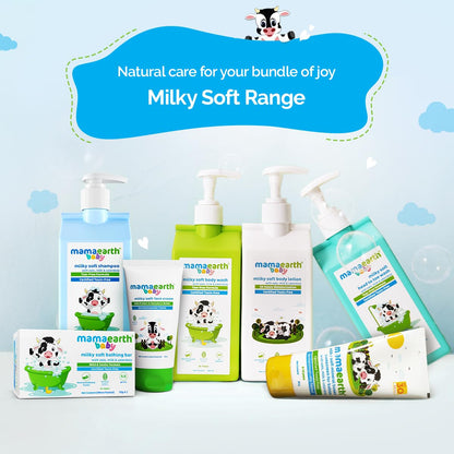MAMAEARTH Baby Milky Soft Shampoo 13.53 Fl Oz (400ml) | with Oats Milk & Calendula