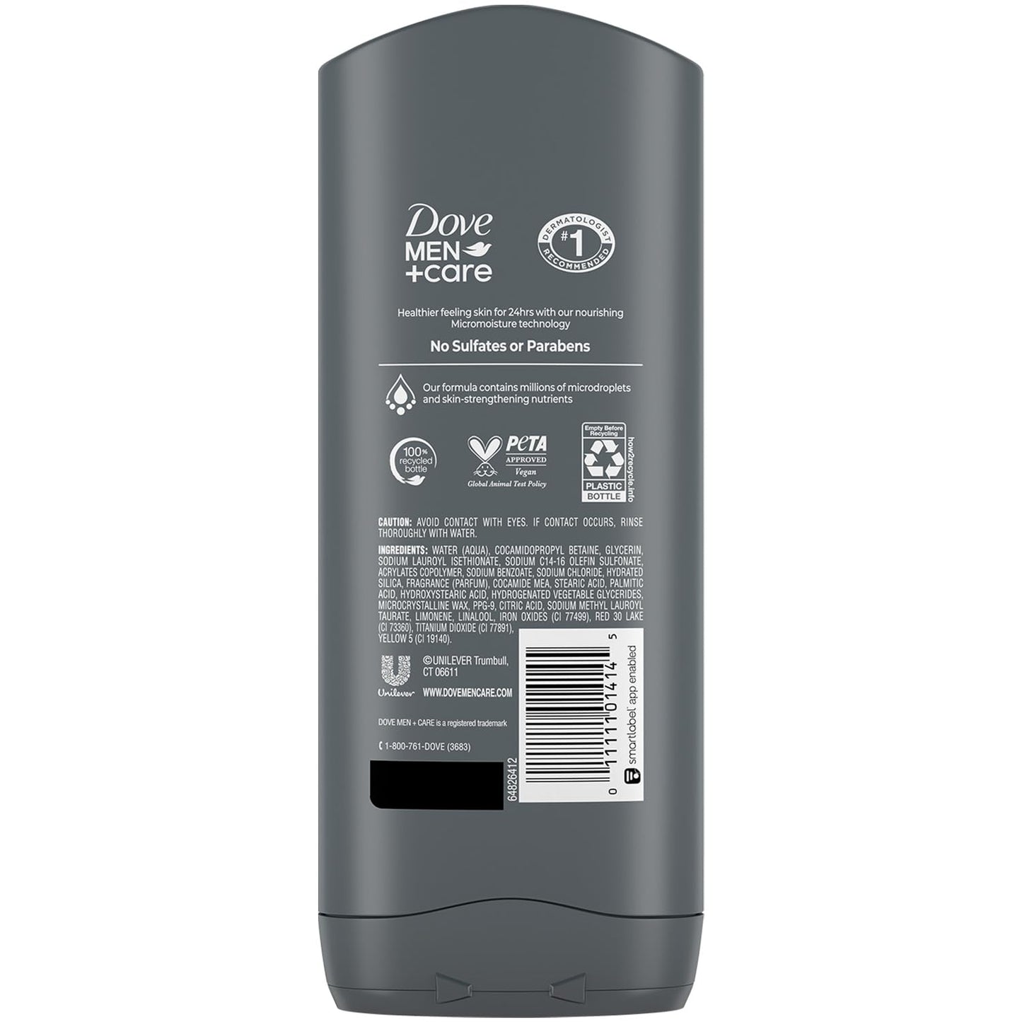 Dove Men+Care Body + Face Wash 3-Pack – Exfoliating Deep Clean with 24HR Nourishing MicroMoisture, Citrus & Cedarwood Scent, 13.5 Oz Ea