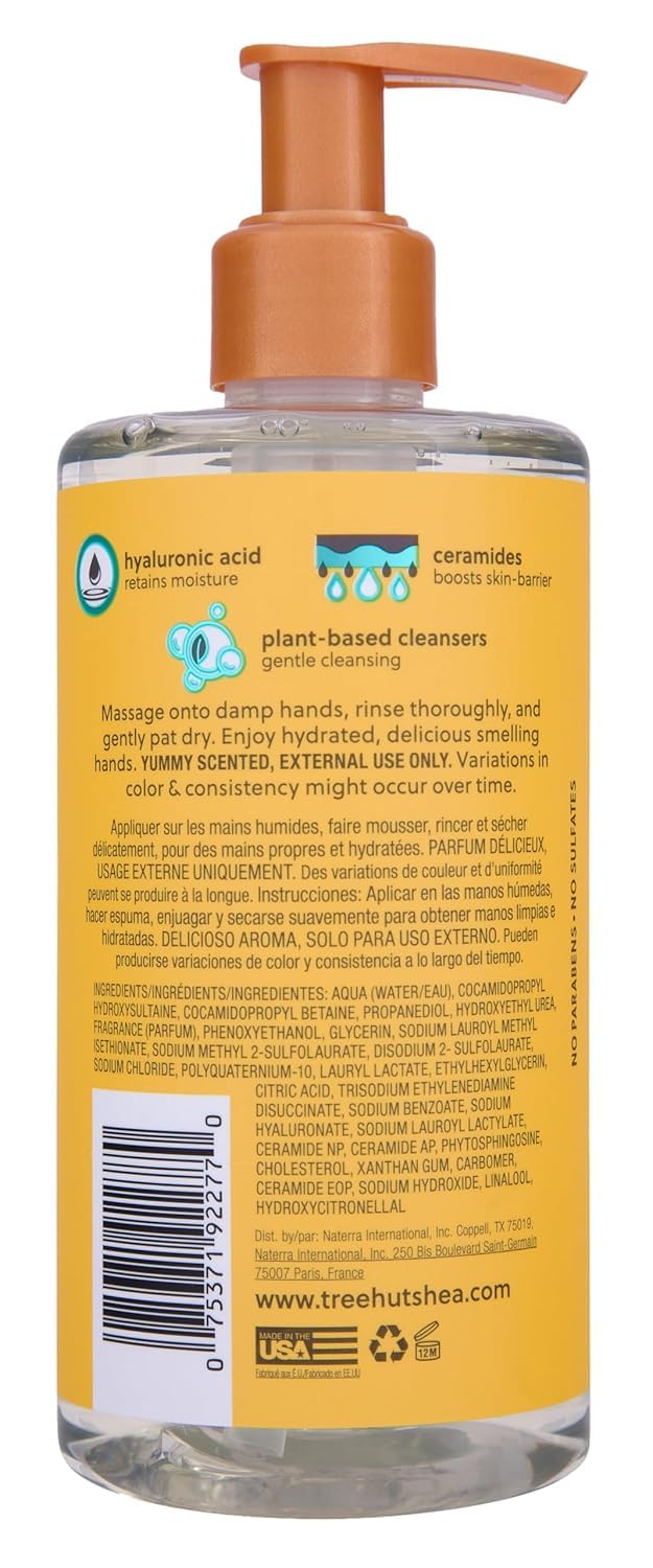 Tree Hut Sunkissed Poppy Serum Infused Hand Wash, Nourish & Hydrate Hands with Strengthening Skin Care, Long Lasting Scent, Cleanse & Lock in Moisture, 11 fl oz.