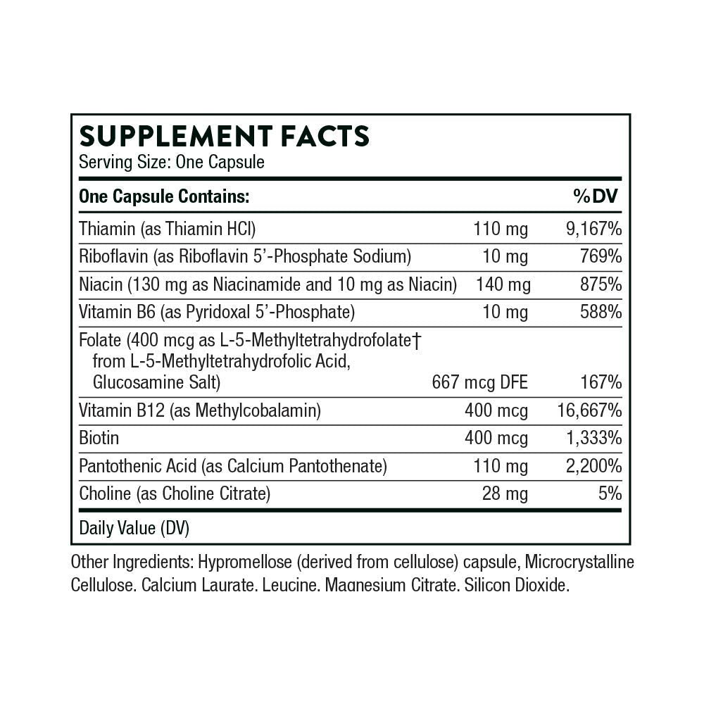 THORNE - Basic B Complex (60 Capsules) & Berberine (60 Capsules) Bundle - Supports Heart Health, Immune System Function & Brain Health - Gluten Free, Dairy Free