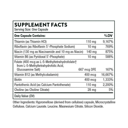 THORNE - Basic B Complex (60 Capsules) & Berberine (60 Capsules) Bundle - Supports Heart Health, Immune System Function & Brain Health - Gluten Free, Dairy Free