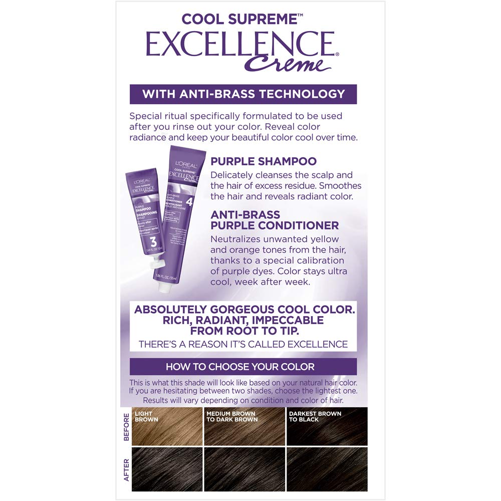 L'Oreal Paris Excellence Cool Supreme Permanent Gray Coverage Hair Color, Ultra Ash Medium Blonde
