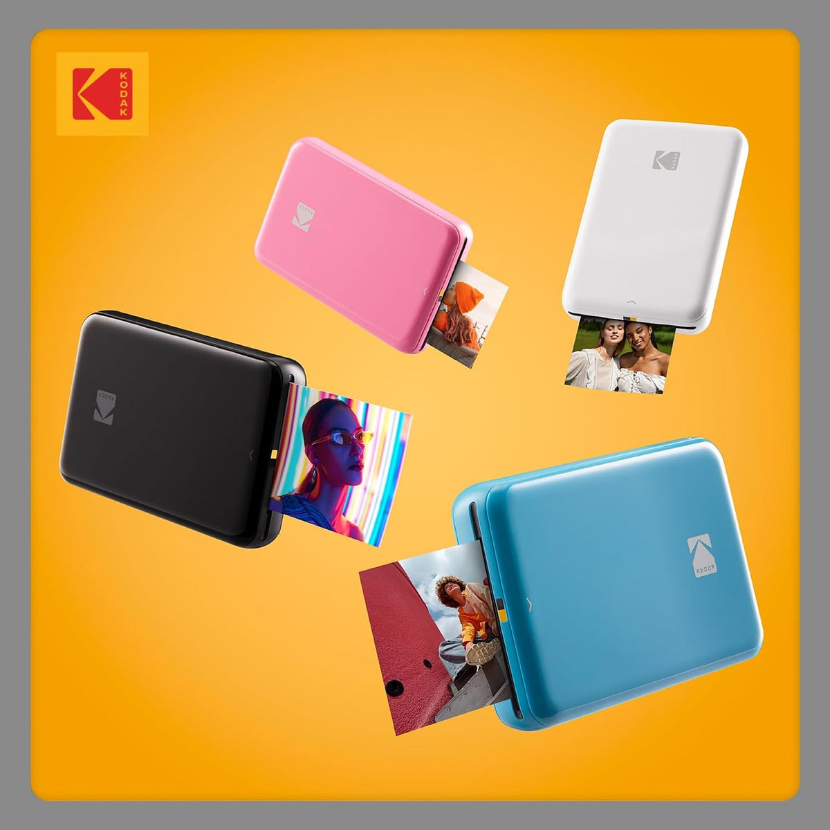 KODAK Step Instant Smartphone Photo Printer, Portable Mini Color Wireless Mobile Printer, Zink 2x3” (5.1x7.5 cm) Sticky-Back Photos, Bluetooth Compatible with iOS & Android Devices, Editing App, Black