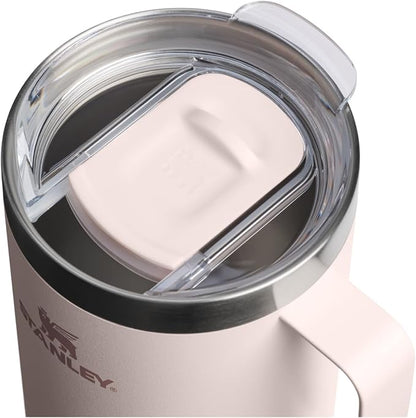 STANLEY Everyday Camp Mug 24oz | Drink Through Lid | Cup for Coffee, Tea and Drinks | Insulated Stainless Steel Coffee Mug | BPA-Free | Rose Quartz