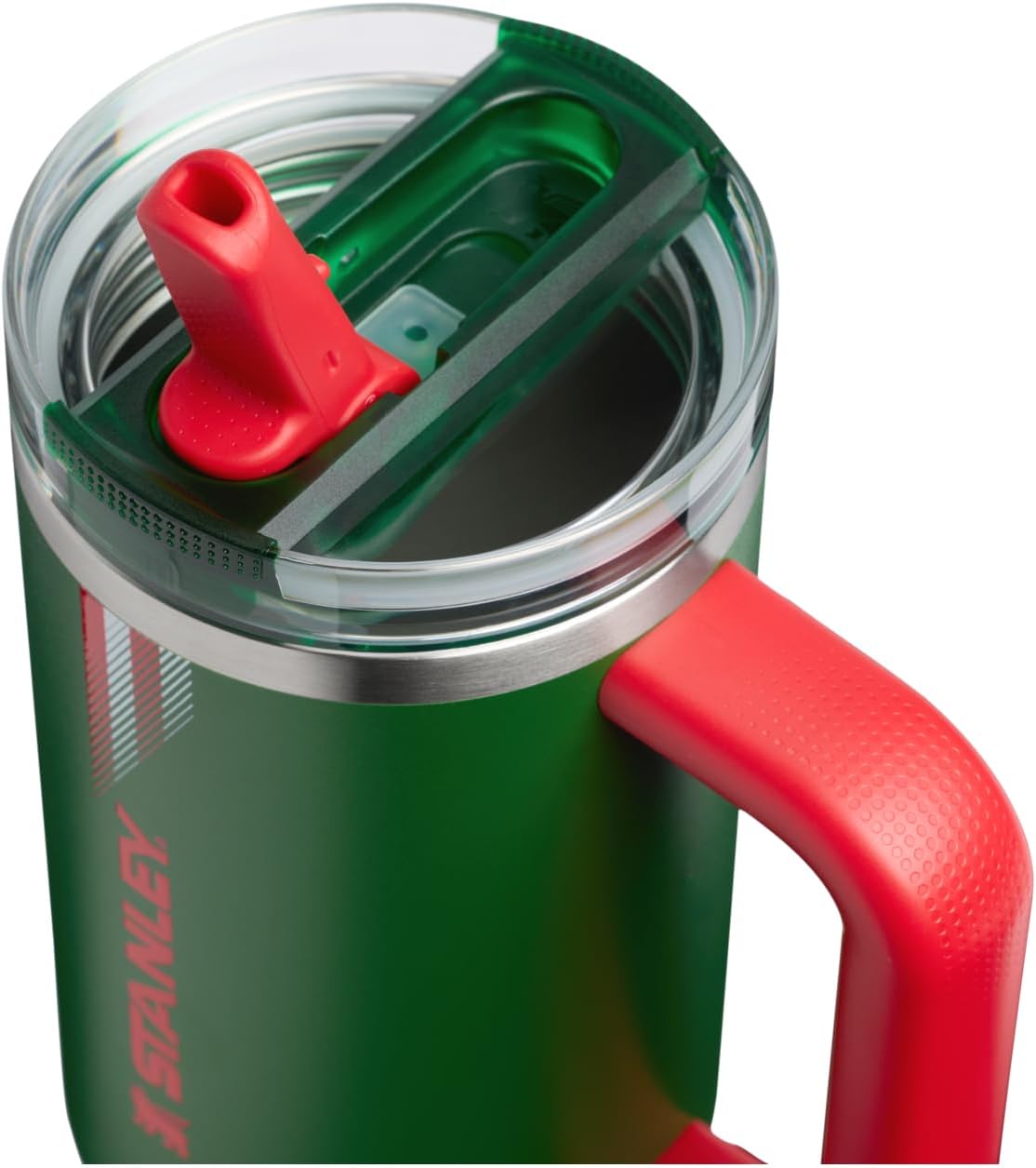 STANLEY Quencher ProTour Flipstraw Tumbler, 30 oz, Team Dark Green Red
