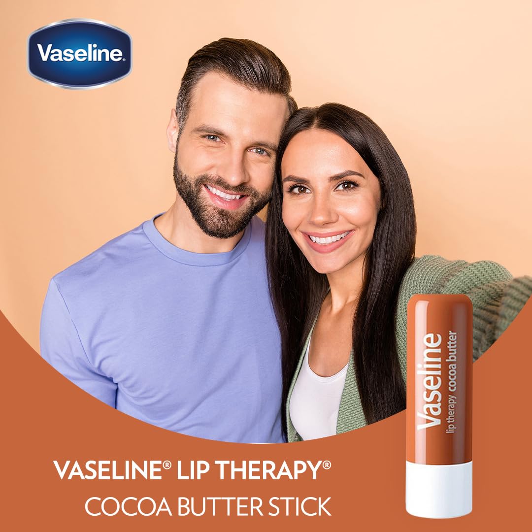 Vaseline Lip Therapy Cocoa Butter Packs 2 Count (Pack of 2)