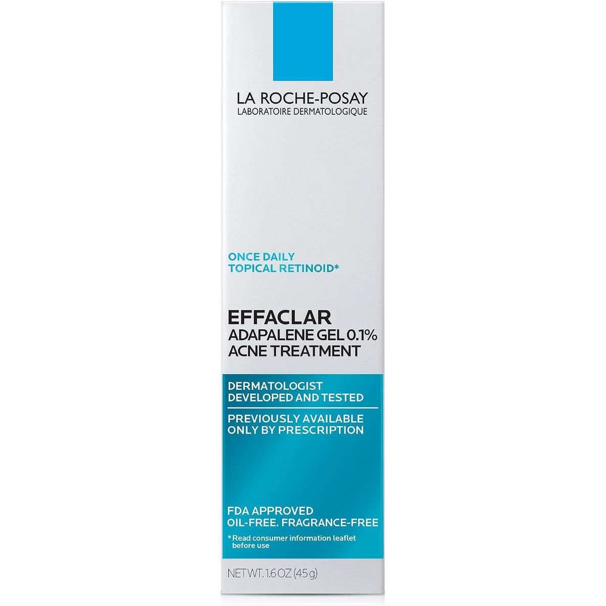 La Roche-Posay Effaclar Adapalene Gel 0.1% Acne Treatment, 1.6oz