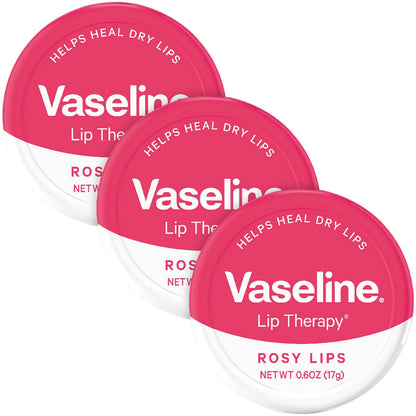 Vaseline Lip Therapy Lip Balm, Rosy Lips 0.6 oz (Pack of 3)
