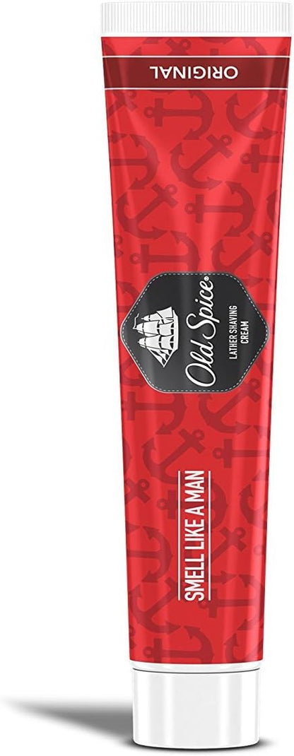 1 Original Old Spice Lather Shaving Cream Tube 70gms