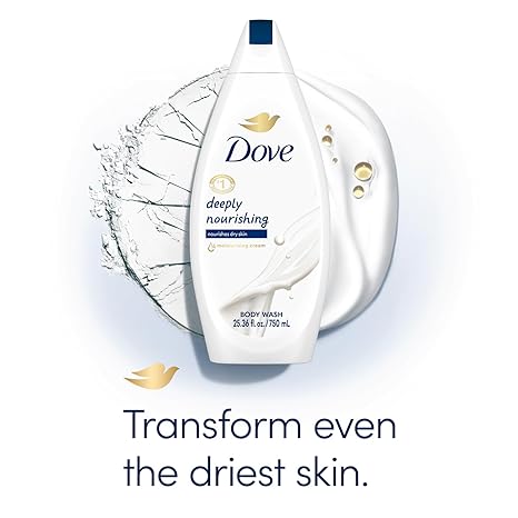 Dove Body Wash 4-Pack – Deeply Nourishing for Softer, Smoother Skin, 25.36 Fl Oz Ea