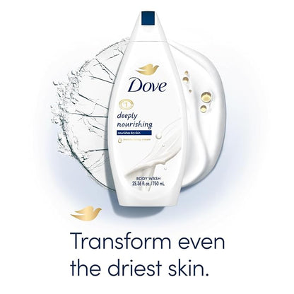 Dove Body Wash 3-Pack – Deeply Nourishing for Softer, Smoother Skin, 25.36 Fl Oz Ea