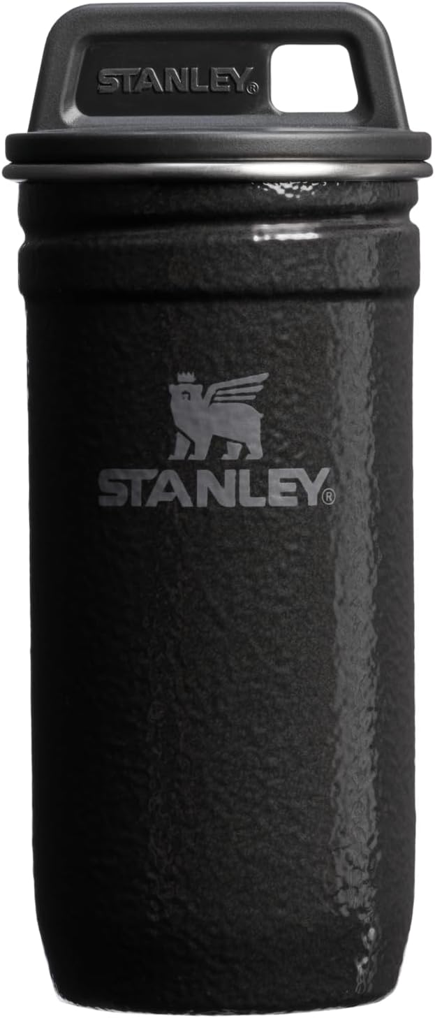 STANLEY Adventure Pre-Party Nesting Shot Glass Set | 4 Shot Glasses in Travel Carrying Case | Insulated Stainless Steel | BPA-Free | Hammertone Black