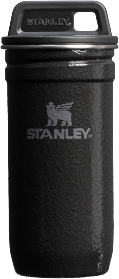 STANLEY Adventure Pre-Party Nesting Shot Glass Set | 4 Shot Glasses in Travel Carrying Case | Insulated Stainless Steel | BPA-Free | Hammertone Black