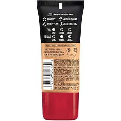 L'Oreal Paris Cosmetics Makeup Infallible Pro-Matte Liquid Longwear Foundation, Golden Sun Beige, 1 fl oz (Pack of 2)