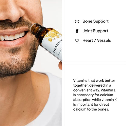 THORNE - Super EPA (90 Gelcaps) & Vitamin D + K2 (1 Oz) Bundle - Supports Bone Health, Muscle Structure & Joint Health - Gluten, Dairy & Soy-Free