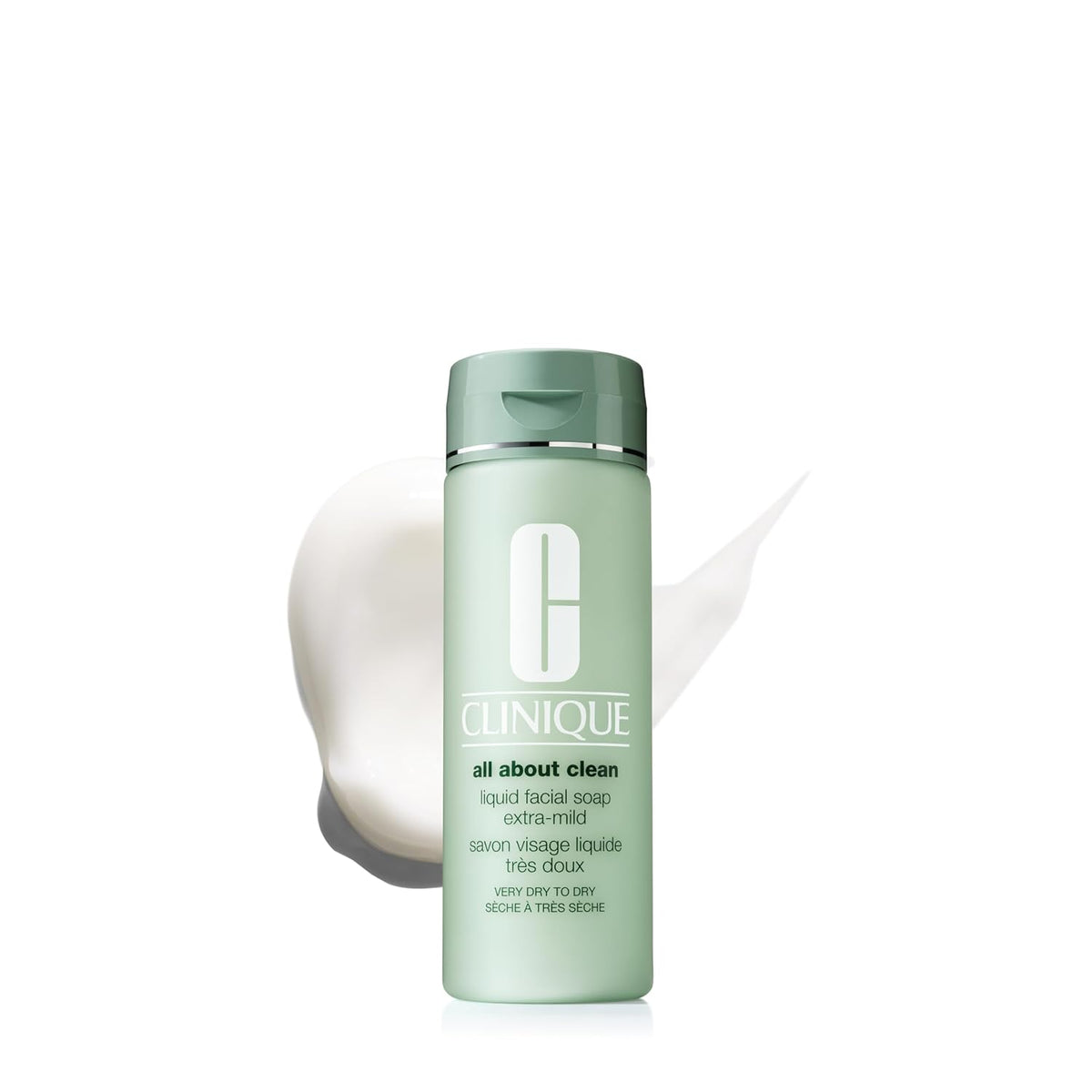 Clinique All About Clean Liquid Facial Soap Extra-Mild | Gentle Face Cleanser For Very Dry To Dry Skin Types | Type 1 Face Wash | Step 1 in 3-Step Skin Care Routine