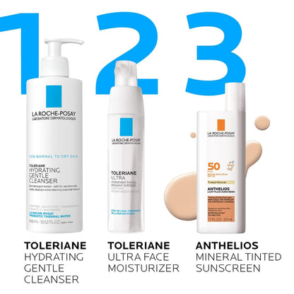 La Roche-Posay Anthelios Sunscreen SPF 40, Ultra-Light Fluid Broad Spectrum SPF 40, Face Sunscreen with Titanium Dioxide Mineral, Lightweight & Fast-Absorbing, Oil-Free, Matte Finish