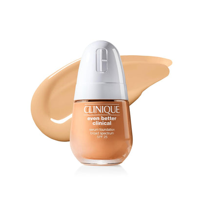 Clinique Even Better Clinical Serum Full Coverage Hydrating Foundation Broad Spectrum SPF 25 With Vitamin C, Salicylic Acid + Hyaluronic Acid For Oily Skin Types