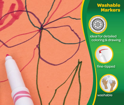 Crayola Ultra Clean Fine Line Washable Markers (40ct), School Supplies, Classroom Teacher Must Haves, Homeschool Essentials, Gifts for Kids, Ages 3, 4, 5 (Pack of 10)