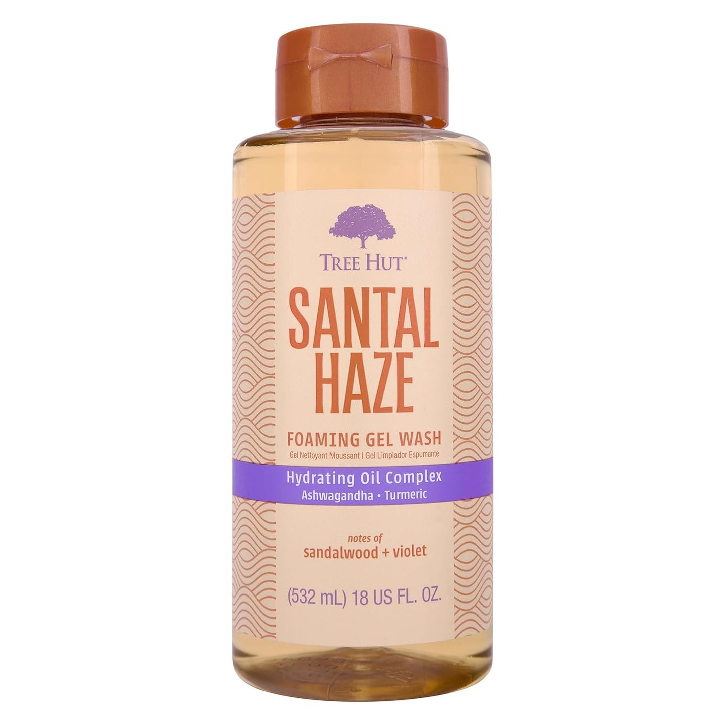 Tree Hut Santal Haze Body Wash, Hydrating & Moisturizing Shower Gel with Shea Butter & Essential Oils, Soft Smooth Glowing Skin, Gentle Cleanser For All Skin Types, Self Care Gifts for Women, 18 Fl Oz