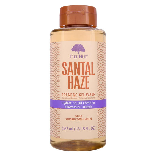 Tree Hut Santal Haze Body Wash, Hydrating & Moisturizing Shower Gel with Shea Butter & Essential Oils, Soft Smooth Glowing Skin, Gentle Cleanser For All Skin Types, Self Care Gifts for Women, 18 Fl Oz