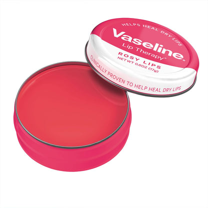 Vaseline Lip Therapy Lip Balm Tin Rosy Lips 0.6 oz 6 Count