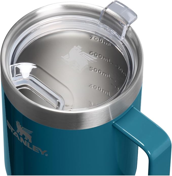 STANLEY The Everyday Suburban Mug | 24 oz | Drink Through Lid | Cup for Coffee, Tea and Drinks | Insulated Stainless Steel Coffee Mug | BPA-Free | Coastal Teal Gloss