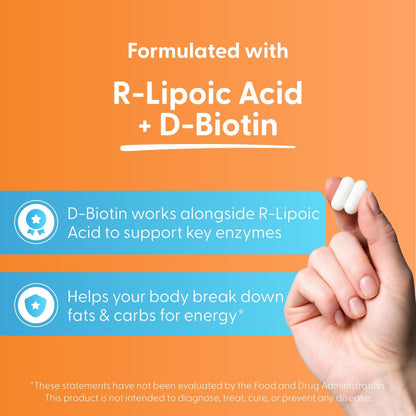 Doctor's BEST Stabilized R-Lipoic Acid Supplement 200 mg, 60 Veg Caps