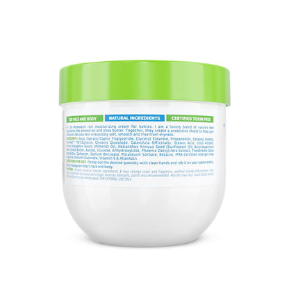 MAMAEARTH Rich Moisturizing Cream with Almond Oil & Shea Butter, 200g | Rich cream texture suitable for daily skincare routines.