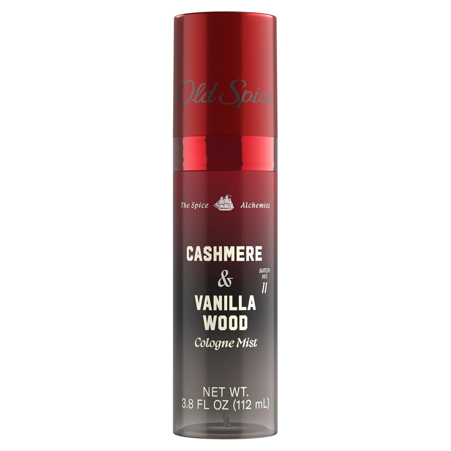 Old Spice Cologne Mist for Men, The Spice Alchemist Collection, 24/7 Cologne Infused Scent, No Trade Off Formula, Free of Parabens & Phthalates, Cashmere + Vanilla Wood Scent, 3.8 oz