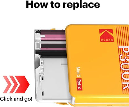 KODAK 4PASS 3x3” Cartridge Refill, 60 Sheets, Mini 3 & Mini Shot 3