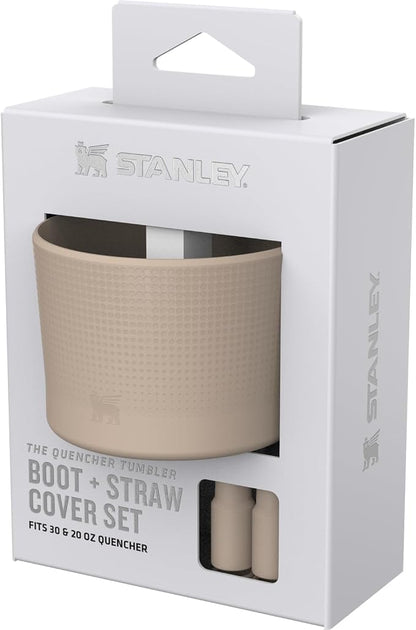 Stanley Quencher Boot and Straw Cover Cap | Anti-Slip Silicone Protector for Tumbler with Handle | Accessory Set for Stainless Steel Drinking Cup | BPA-Free