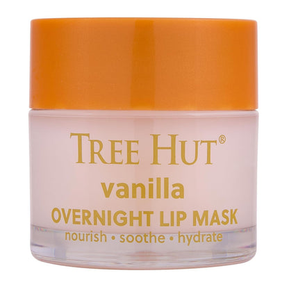 Tree Hut Vanilla Overnight Lip Mask, Hydrating & Moisturizing Lip Treatment with Shea Butter, Vitamin E, Nourishing Lip Care for Soft, Smooth Lips, Overnight Lip Repair Balm, 0.6 oz