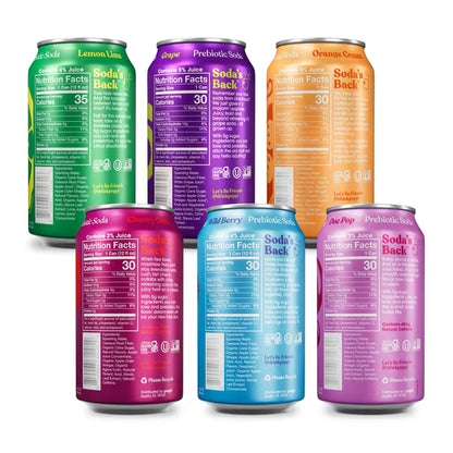 Poppi Prebiotic Soda, Crowd Pleasers Variety, 12 oz, 12 Pack Cans