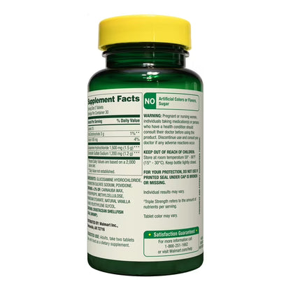 Spring Valley 3X Glucosamine Chondroitin for Joint Health Tablets, 60 Count