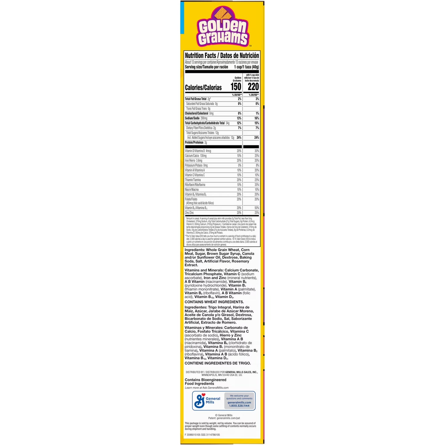 Golden Grahams Breakfast Cereal, Graham Cracker Taste, Family Size, 18.9 oz