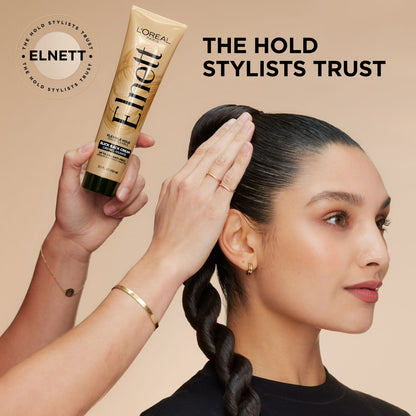 L'Oreal Paris Elnett Anti-Frizz Slick Back Styling Cream for Flexible Hold, 5.1 fl oz