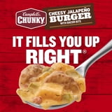 (2 pack) Campbell's Chunky Cheesy Jalapeno Burger with Bacon Bits Soup, 18.8 oz Can