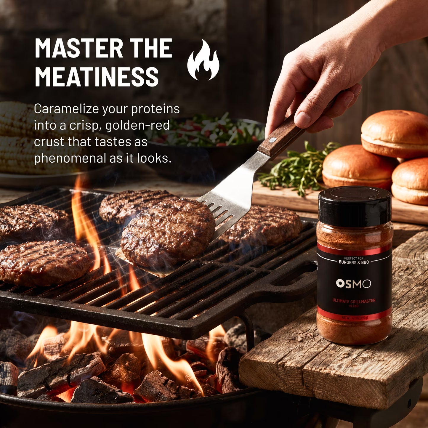 Osmo Ultimate Grillmaster Blend, Chef-Crafted Michelin-Star Quality Seasoning, 4.7 oz Powder